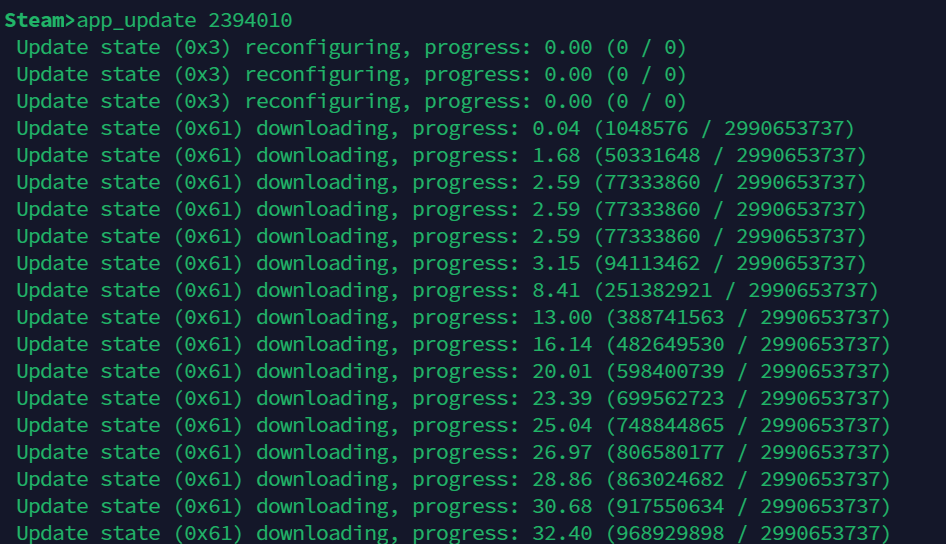 通过SteamCMD下载服务端